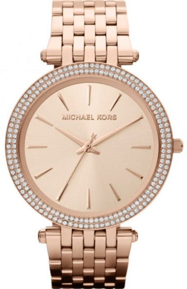 Michael Kors Darci Diamonds Rose Gold Dial Rose Gold Steel Strap Watch for Women - MK3192