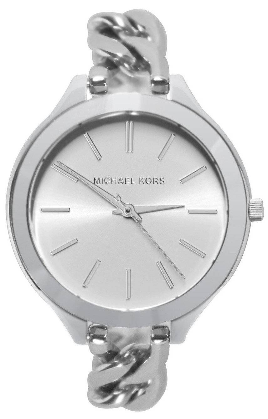 Michael Kors Slim Runway Silver Dial Silver Steel Strap Watch for Women - MK3279