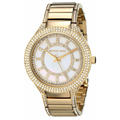 Michael Kors Kerry Mother of Pearl Dial Gold Steel Strap Watch for Women - MK3312