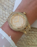 Michael Kors Camille Diamonds Gold Dial Gold Steel Strap Watch for Women - MK5720