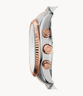Michael Kors Lexington Silver Dial Two Tone Steel Strap Watch for Women - MK5735