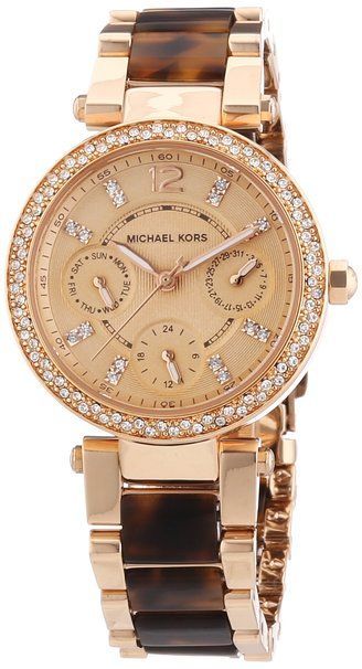 Michael Kors Parker Gold Dial Two Tone Steel Strap Watch for Women - MK5841