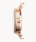 Michael Kors Parker Pink Dial Two Tone Steel Strap Watch for Women - MK6110