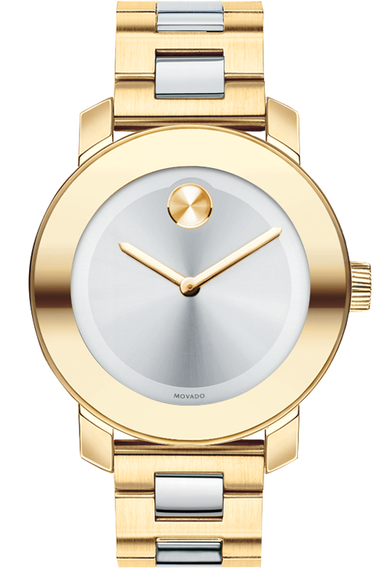 Movado Bold Silver Dial Two Tone Steel Strap Watch for Women - 3600129