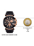 Tissot T Race Quartz Chronograph Black Dial Silicon Strap Watch For Men - T115.417.37.051.00