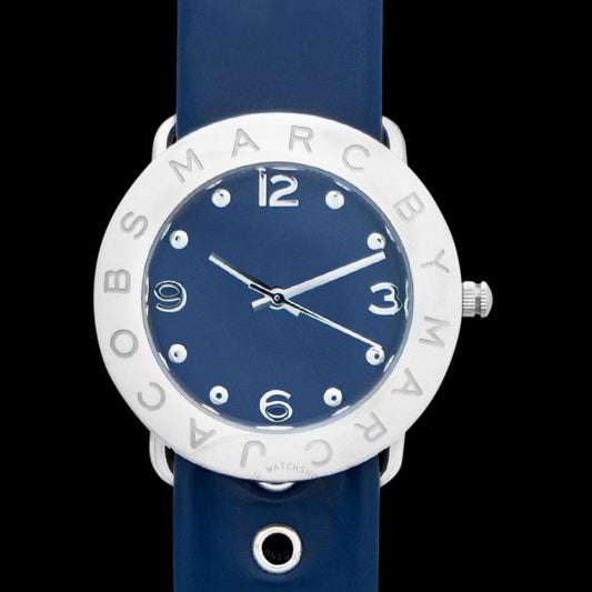 Marc Jacobs Blue Dial Blue Leather Strap Watch for Women - MBM1137