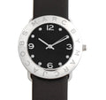 Marc Jacobs Amy Black Dial Black Leather Strap Watch for Women - MBM1140
