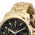 Maserati Successo Black Dial Gold Stainless Steel Watch For Men - R8873645002