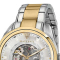 Maserati Traguardo Automatic White Skeleton Dial Stainless Steel Watch For Men - R8823112003