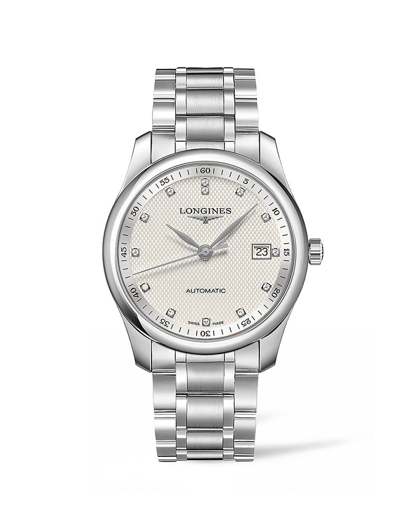 Longines Master Collection Automatic Diamonds Silver Dial Silver Steel Strap Watch for Men - L2.793.4.77.6