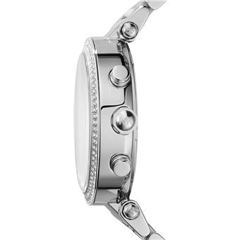 Michael Kors Parker Chronograph Blue Dial Silver Steel Strap Watch for Women - MK6117