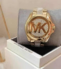 Michael Kors Bradshaw Gold Dial Gold Steel Strap Watch for Women - MK6487