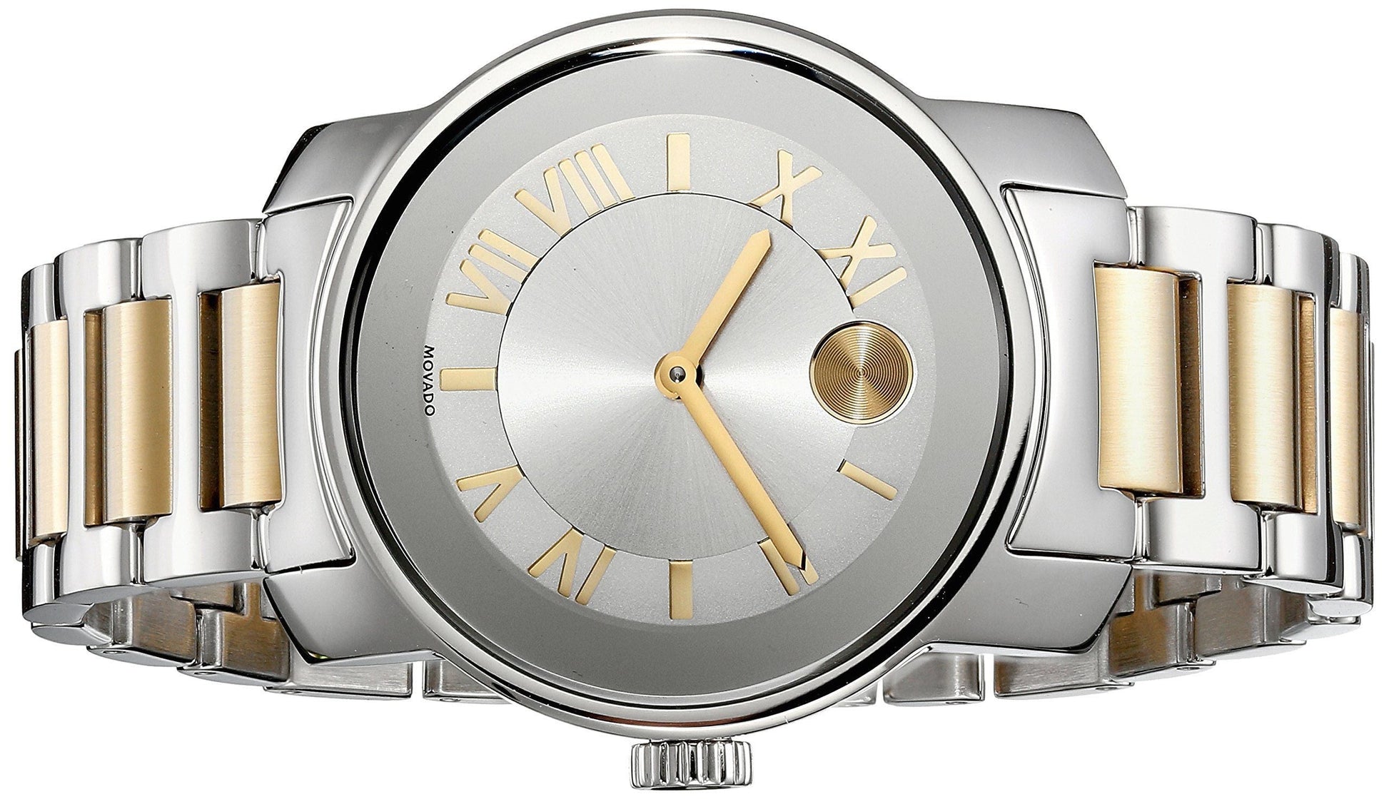 Movado Bold Silver Dial Two Tone Steel Strap Watch for Women - 3600245