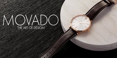 Movado Ultra Slim White Dial Brown Leather Strap Watch For Men - 0607089