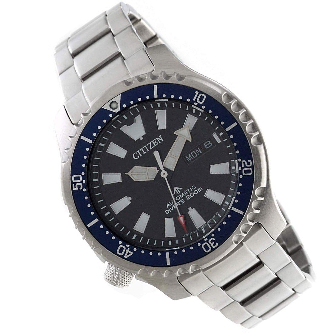 Citizen Promaster Fugu Limited Edition Diver's 200m Automatic Black Dial Silver Strap Watch For Men - NY0098-84E