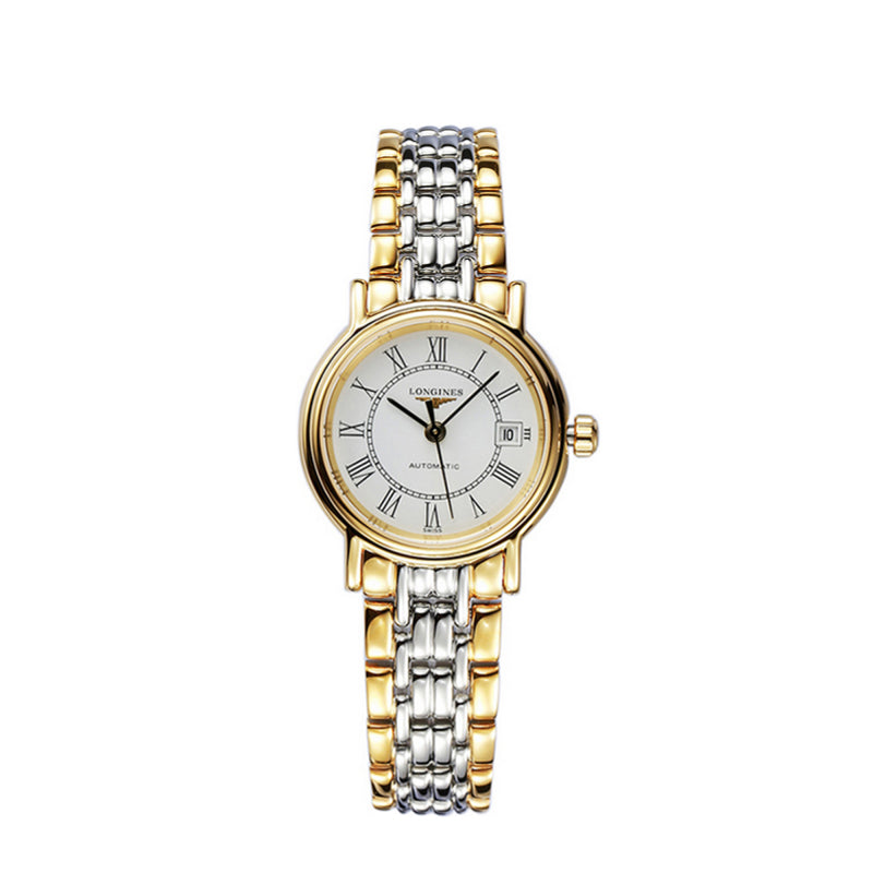 Longines Presence Automatic White Dial Two Tone Steel Strap Watch for Women - L4.321.2.11.7