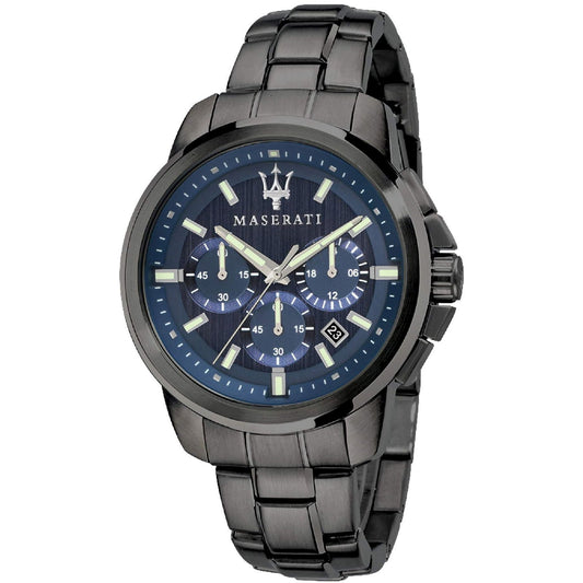 Maserati Successo 44mm Chronograph Blue Dial Stainless Steel Watch For Men - R8873621005