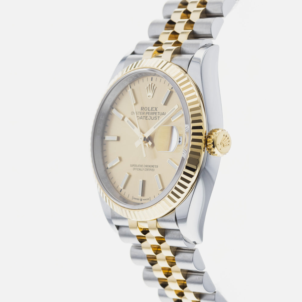 Rolex Datejust 36 Champagne Dial Two Tone Jubilee Bracelet Watch for Women - M126233-0015