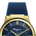 Salvatore Ferragamo Sapphire Blue Dial Blue Rubber Strap Watch for Men - SFHP00220