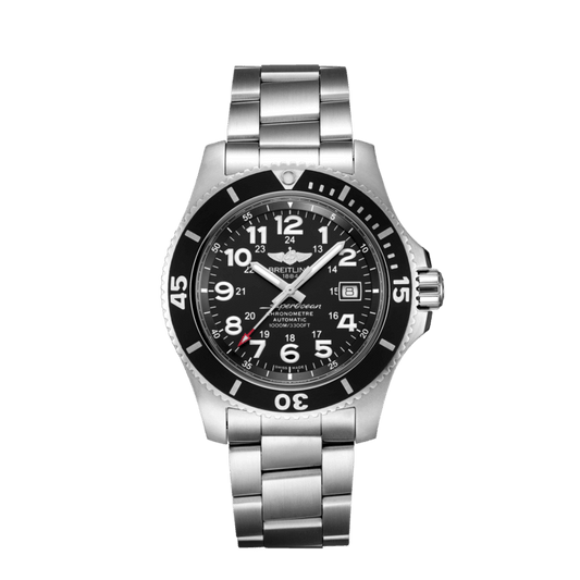 Breitling Superocean Heritage Special 44mm Automatic Black Dial Silver Steel Strap Mens Watch - M1739313