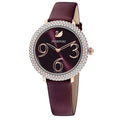 Swarovski Crystal Frost Red Dial Red Leather Strap Watch for Women - 5484064