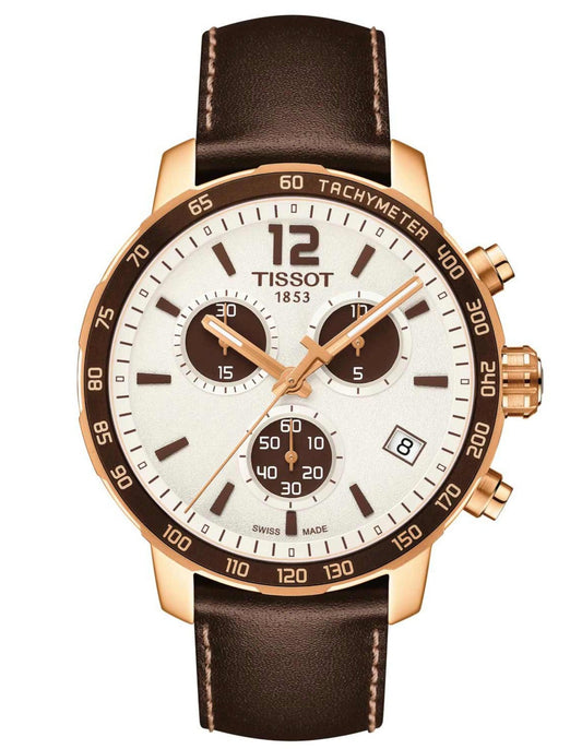 Tissot Quickster Chronograph Silver Dial Watch For Men - T095.417.36.037.01