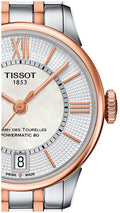Tissot Chemin Des Tourelles Powermatic 80 Helvetic Price Lady Silver Dial Two Tone Steel Strap Watch For Women - T099.207.22.118.01