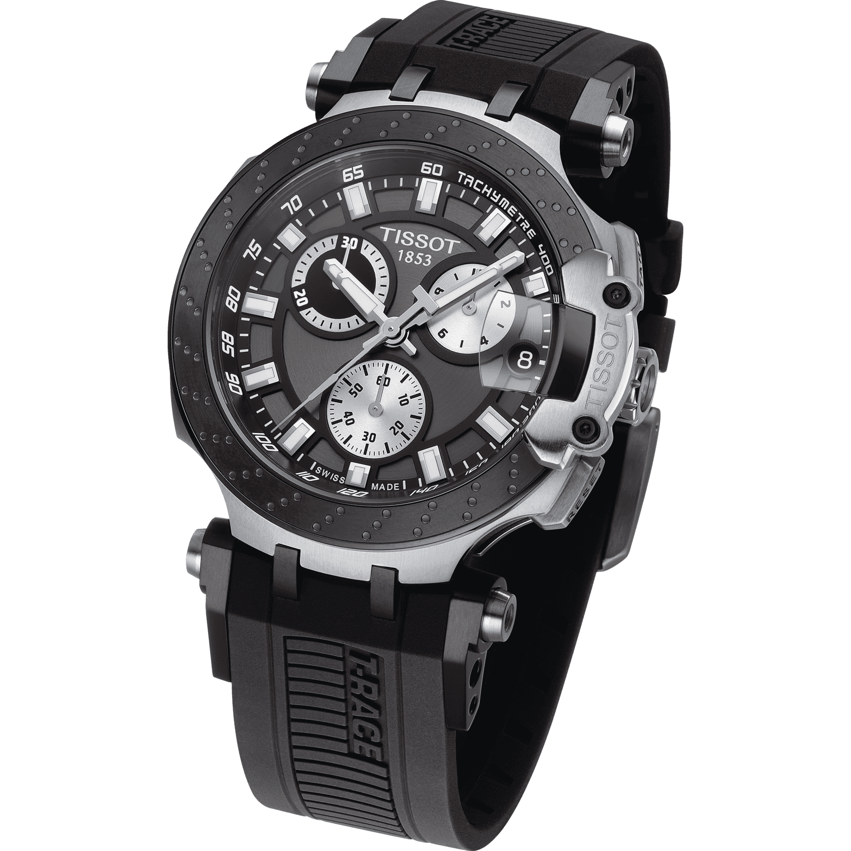 Tissot T Race Chronograph Quartz Anthracite Black Dial Watch For Men - T115.417.27.061.00