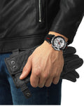 Tissot T Race Chronograph White Dial Black Silicon Strap Watch For Men - T115.417.27.011.00