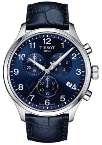 Tissot Chrono XL Viral Kohli Special Edition Blue Dial Blue Leather Strap Watch For Men - T116.617.16.047.01