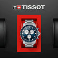 Tissot Supersport Chrono Blue Dial Silver Steel Strap Watch For Men - T125.617.11.041.00