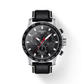 Tissot Supersport Chrono Black Dial Black Leather Strap Watch for Men - T125.617.16.051.00