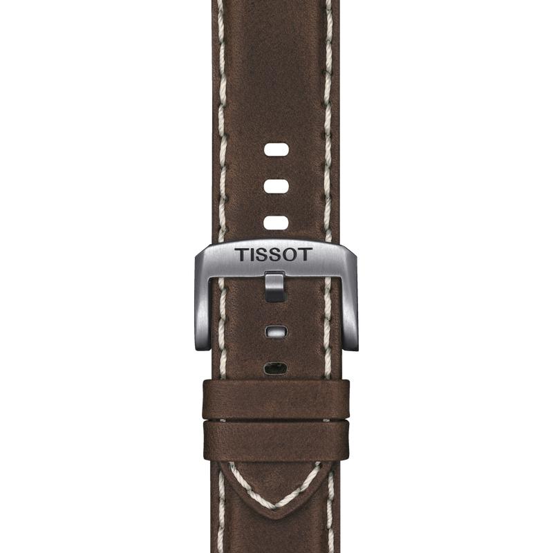 Tissot Supersport Chrono Silver Dial Brown Leather Strap Watch for Men - T125.617.16.031.00