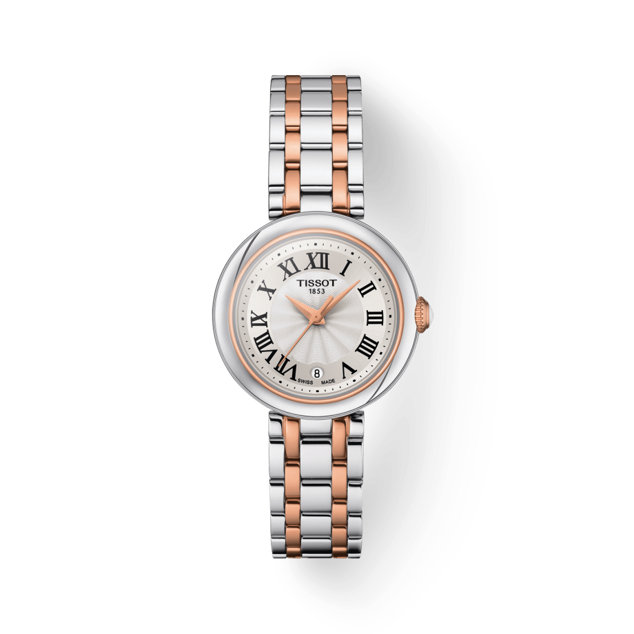 Tissot Bellissima Lady Small Mother of Pearl Dial Two Tone Steel Strap Watch For Women - T126.010.22.013.01