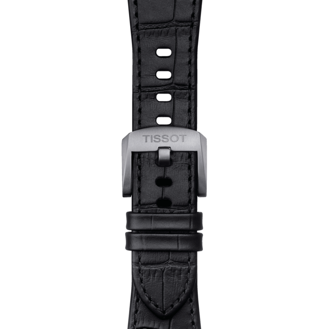 Tissot PRX Powermatic 80 Black Dial Black Leather Strap Watch for Men - T137.407.16.051.00