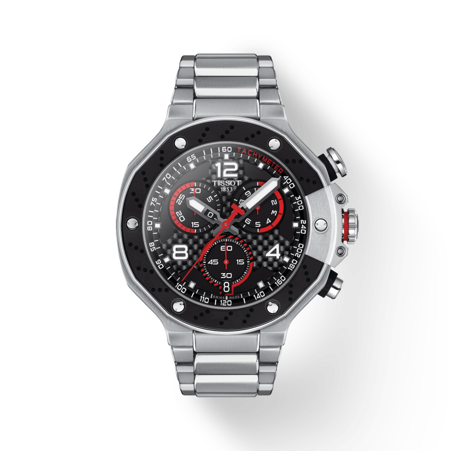 Tissot T Race Moto GP Limited Edition Black Chronograph Black Dial Stainless Steel Strap Watch for Men - T141.417.11.057.00