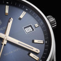 Tag Heuer Carrera Quartz Blue Dial Blue Leather Strap Watch for Women - WAR1112.FC6391
