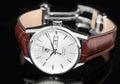 Tag Heuer Carrera Calibre 5 Automatic White Dial Brown Leather Strap Watch for Men - WAR201B.FC6291