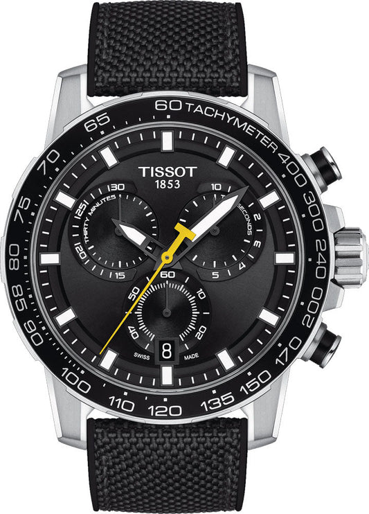 Tissot Supersport Chrono Black Dial Black Nylon Strap Watch for Men - T125.617.17.051.02