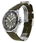 Tag Heuer Aquaracer Grey Dial Khakhi Green Nylon Strap Watch for Men - WAY101E.FC8222