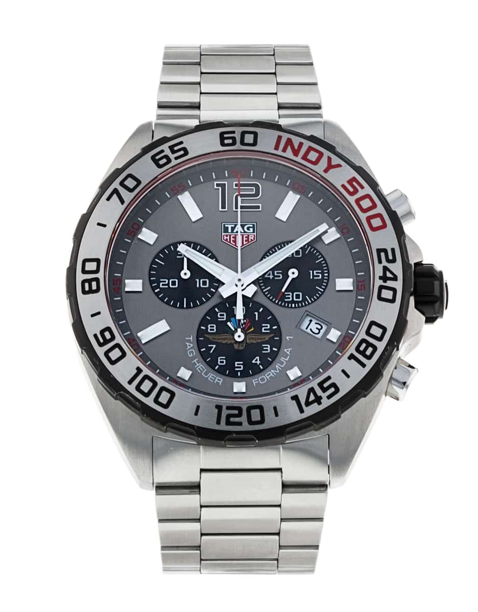 Tag Heuer Formula 1 Quartz Chronograph Limited Edition Grey Dial Silver Steel Strap Watch for Men - CAZ1016.EB0058