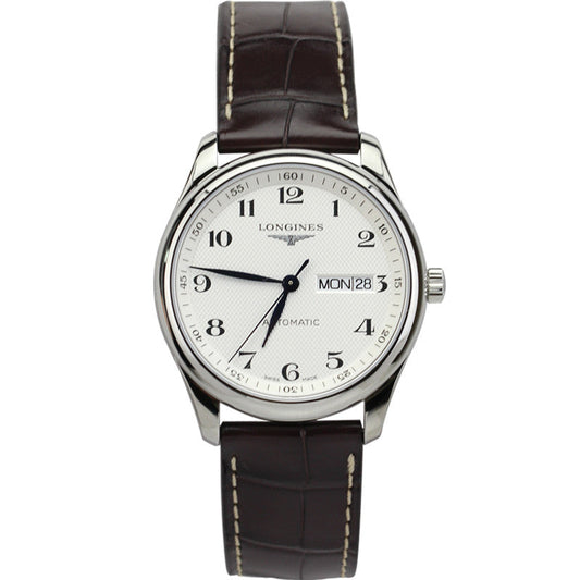 Longines Master Collection Automatic White Dial Brown Leather Strap Watch for Men - L2.755.4.78.3