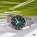 Tissot Seaster 1000 Chronograph Green Dial Silver Mesh Bracelet Watch For Men - T120.417.11.091.00