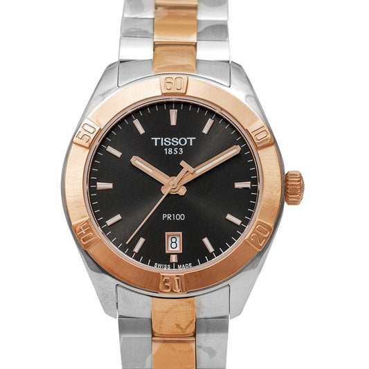 Tissot PR 100 Sport Chic Anthracite Dial Watch For Women - T101.910.22.061.00