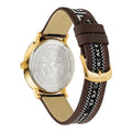 Versace V-Circle Quartz Black Dial Brown Leather Strap Watch for Men - VEBQ01619