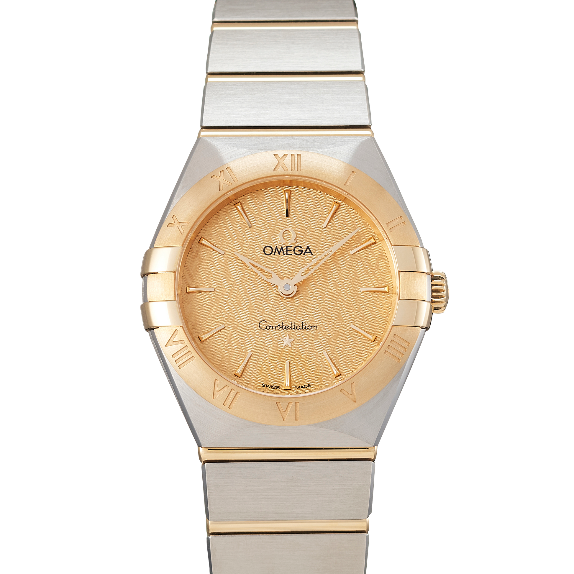 Omega Constellation Manhattan Yellow Dial Two Tone Steel Strap Watch for Women - 131.20.28.60.08.001