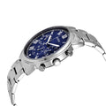 Guess Hendrix Chronograph Blue Dial Silver Steel Strap Watch for Men - W1309G1