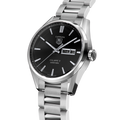 Tag Heuer Carrera Calibre 5 Automatic Black Dial Silver Steel Strap Watch for Men - WAR201A.BA0723