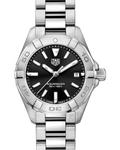 Tag Heuer Aquaracer Quartz Black Dial Silver Steel Strap Watch for Men - WBD1410.BA0741