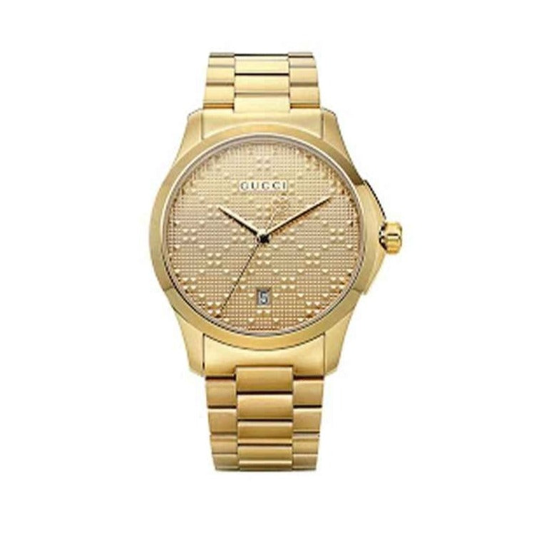 Gucci G Timeless Yellow Gold Dial Yellow Gold Steel Strap Unisex Watch - YA126461